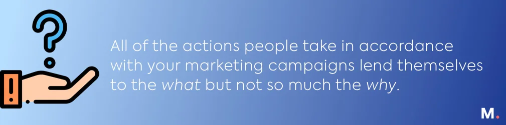 An image of a person with a question mark on it that says, all of the objections people take with your marketing campaign lead levers.