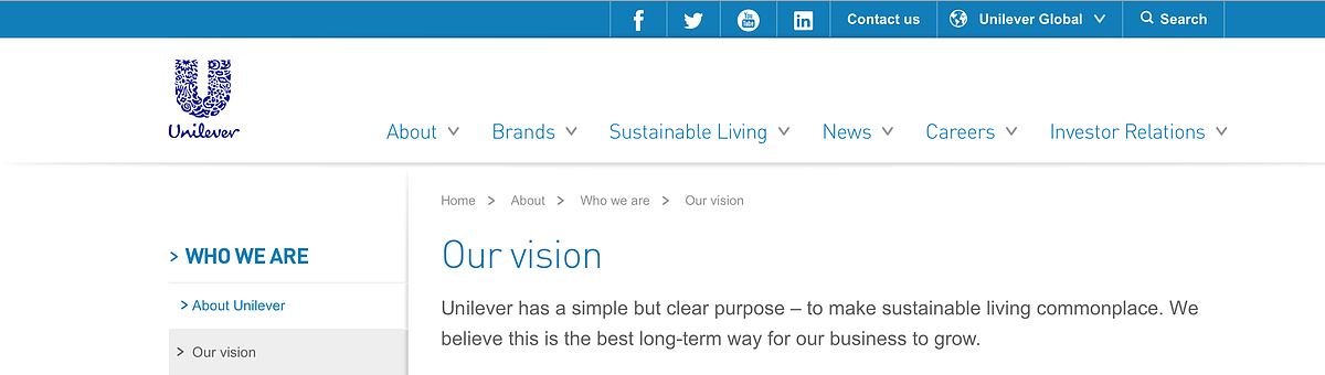 Unilever Mission Statement