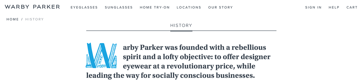 Warby Parker Mission Statement