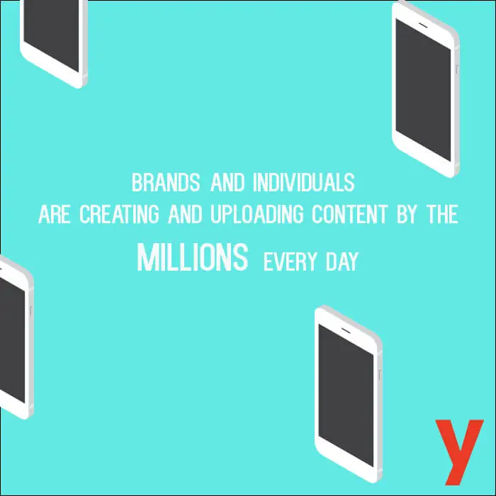 Brands and individuals are creating and uploading content by the millions every day.